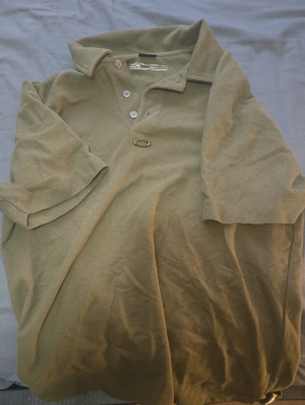 Oakley Olive Green Polo Shirt with Collar